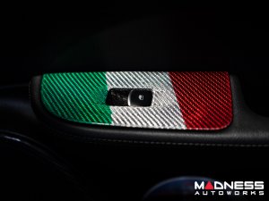 Alfa Romeo Giulia Door Trim - Window Switch Trim Kit - Carbon Fiber - Italian Theme - Feroce Carbon Alfa Romeo Giulia Door Trim - Window Switch Trim Kit - Carbon Fiber - Italian Theme - Feroce Carbon